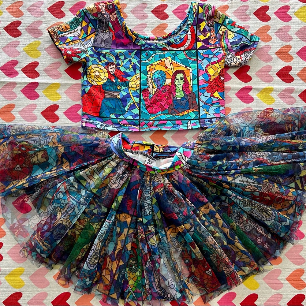 Wild Rich Kids Tutu 2 piece marvel 9/10 Disney